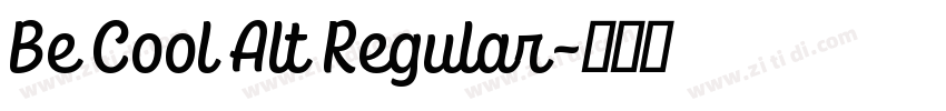 Be Cool Alt Regular字体转换